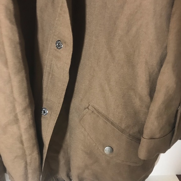 Christopher & Banks jacket size xl linen rayon brown office core busines… - Picture 10 of 10